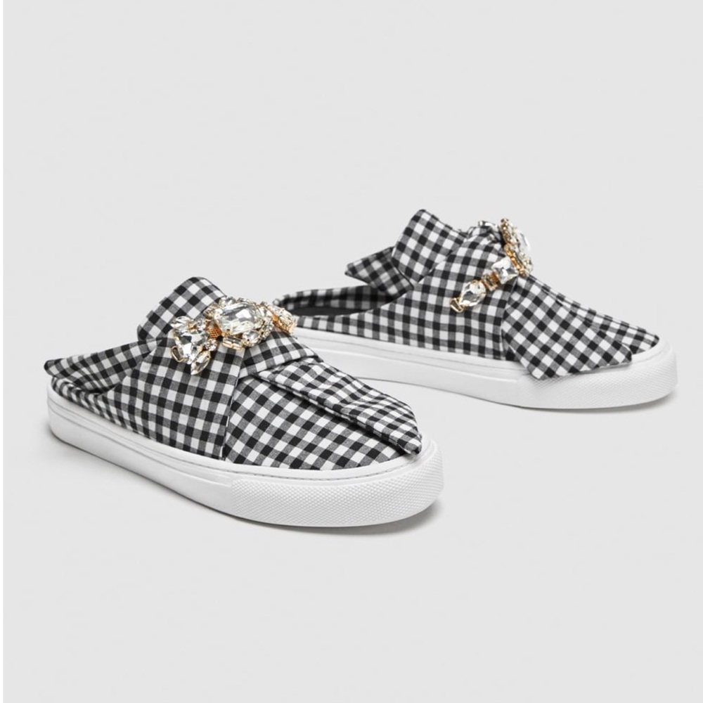 Zara Bejeweled Mule Sneaker